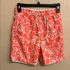 Gap Kids Boy Coral Floral Swim Shorts Size Large